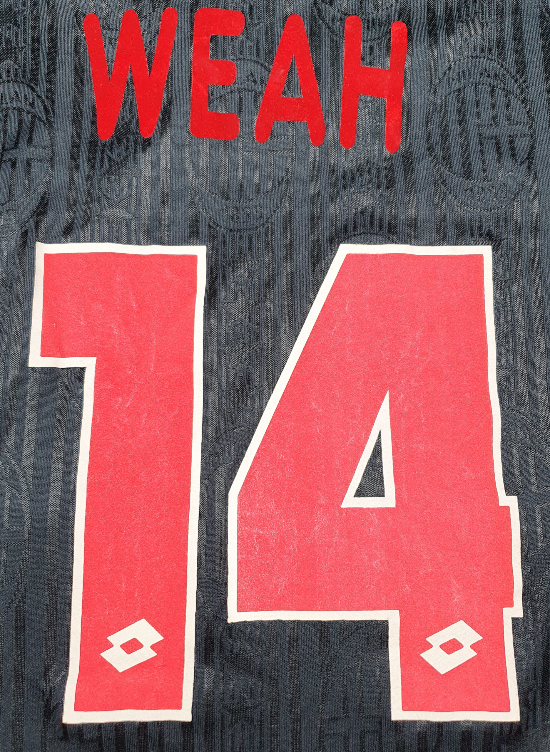 Milan 1997-98 maglia Lotto Weah #14 third - immagine 8