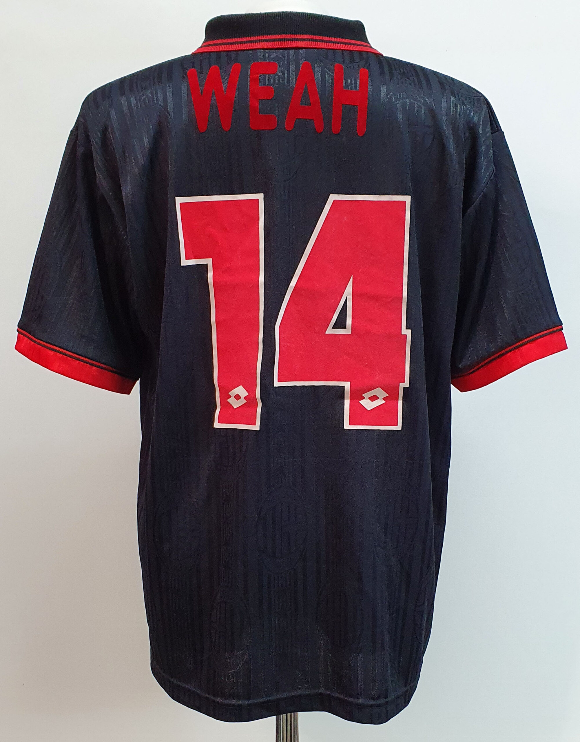 Milan 1997-98 maglia Lotto Weah #14 third