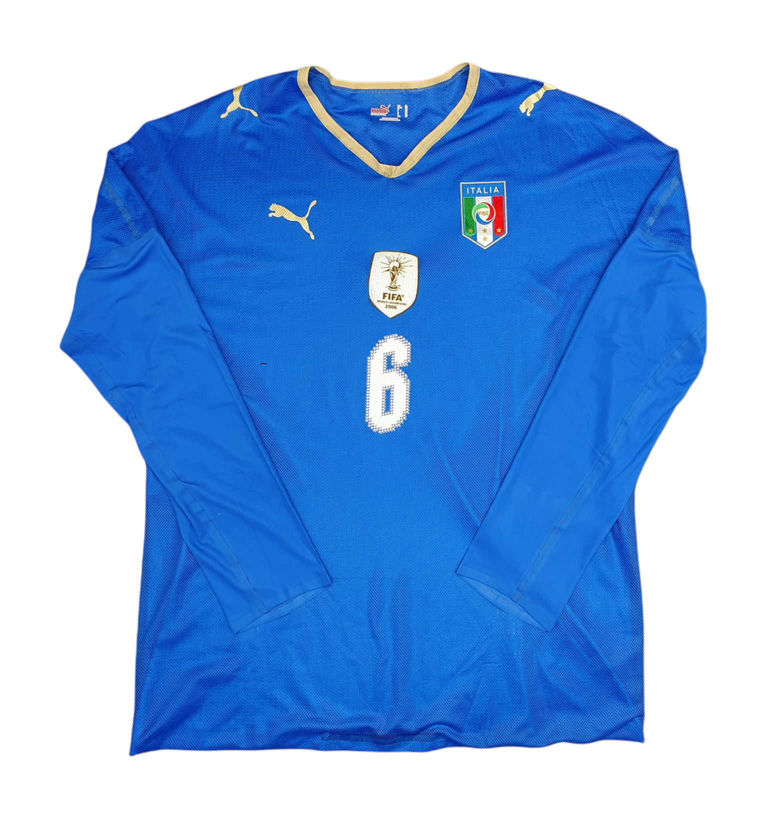 Italia 2008 maglia Puma De Rossi #6 home matchworn