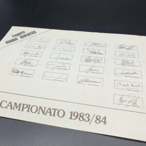 Foto Gigantografia Manifesto HURRA JUVENTUS FORMAZIONE 1983-84 CON AUTOGRAFI 