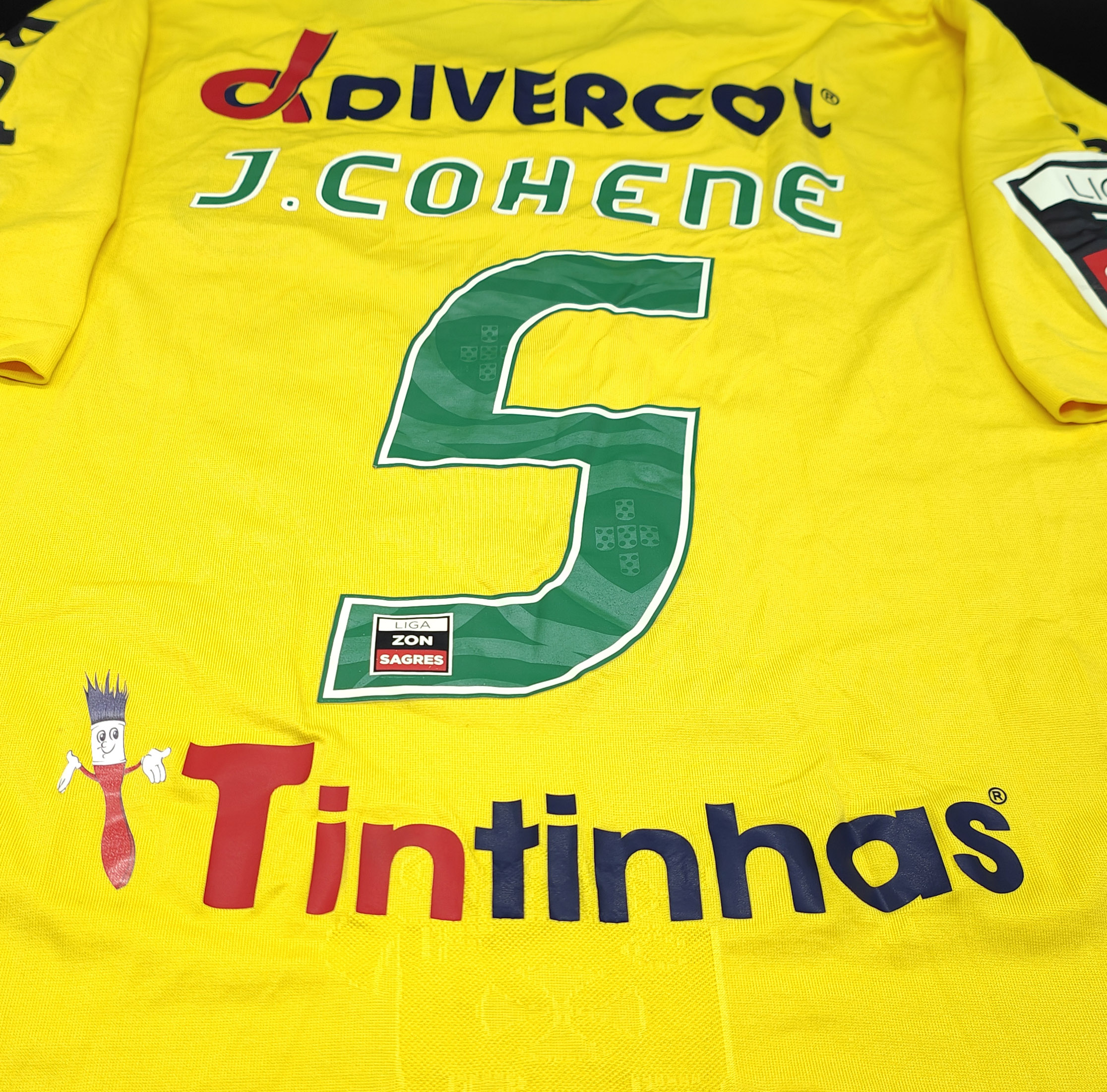 Paços de Ferreira 2010-11 maglia Lacatoni home #5 Javier Cohene matchworn - immagine 9