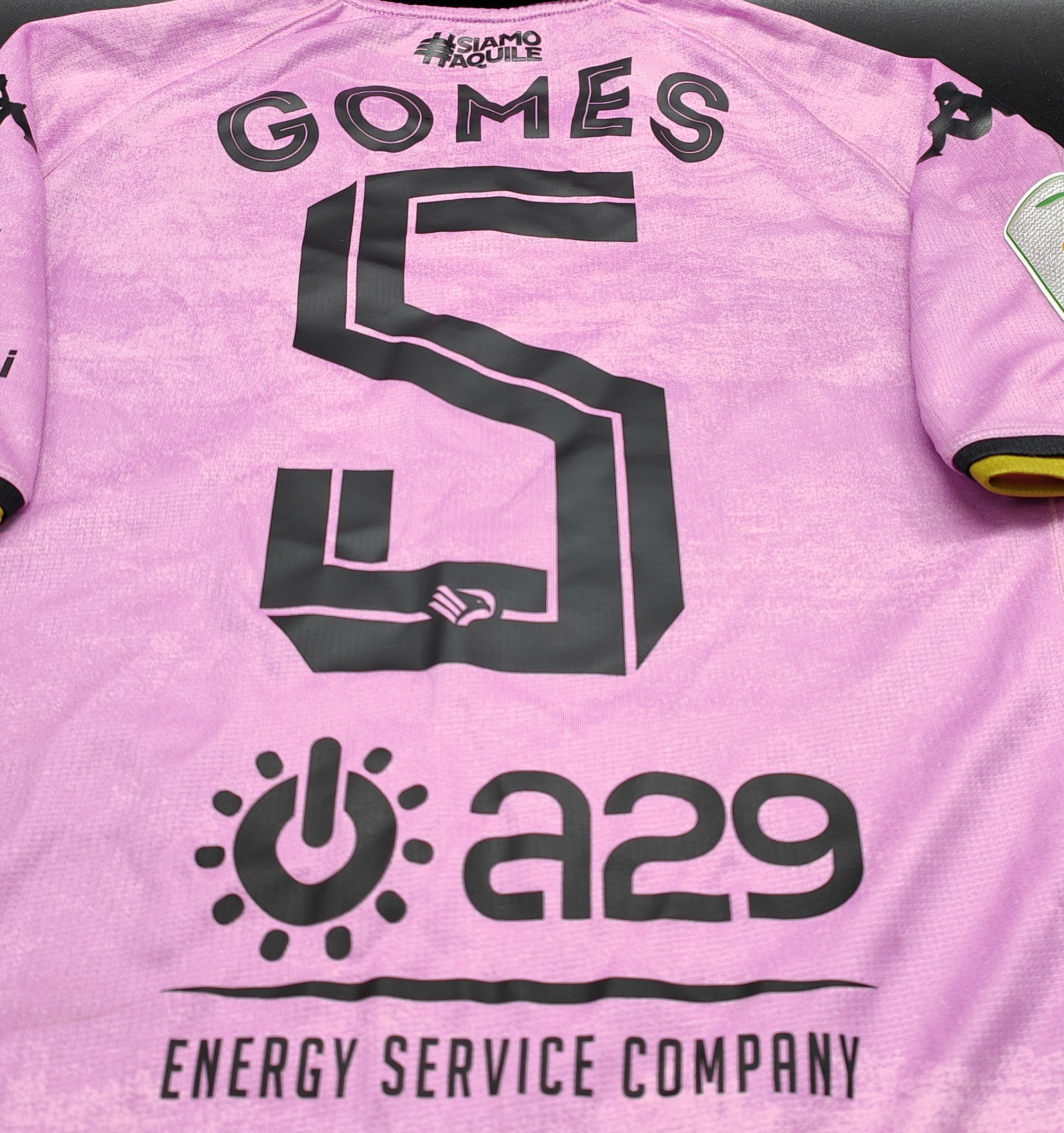 Palermo 2022-23 maglia Kappa home #5 Gomes matchworn - immagine 9